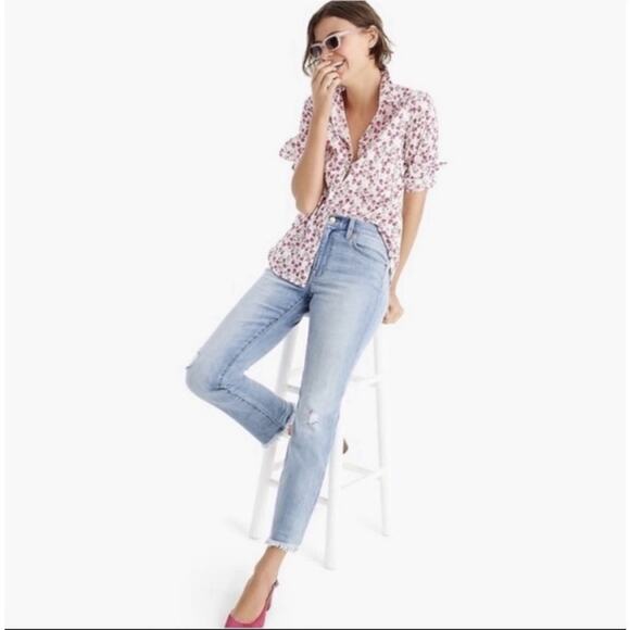 J. Crew Light Wash Slim Boyfriend Jeans Pants Bottoms Women's size 26 - Picture 1 of 10